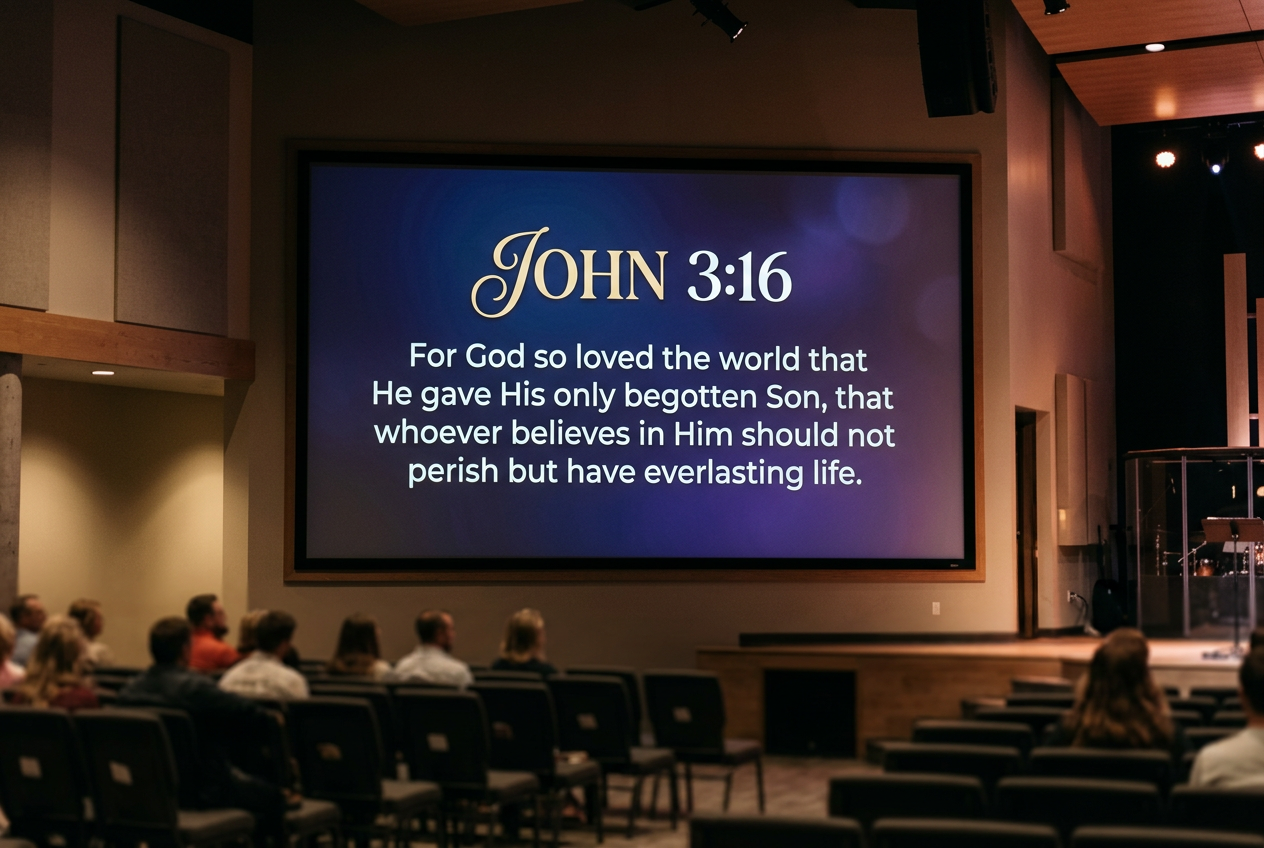 Scripture Projection Theme MinistryNest.com — Church Communication App